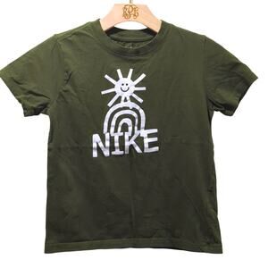 Nike Sportswear The Nike Tee Boys Size M Olive Green Sun Rainbow Kids T-Shirt